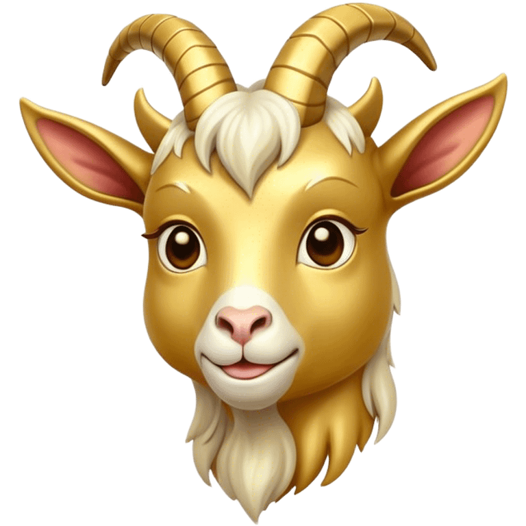 A goat made out of gold emoji