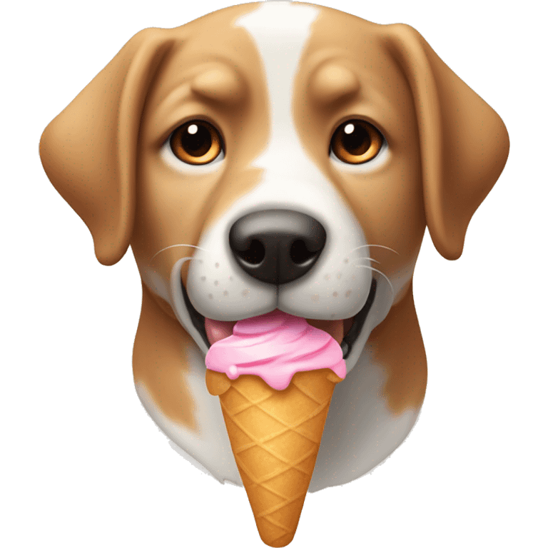 perro con helado emoji