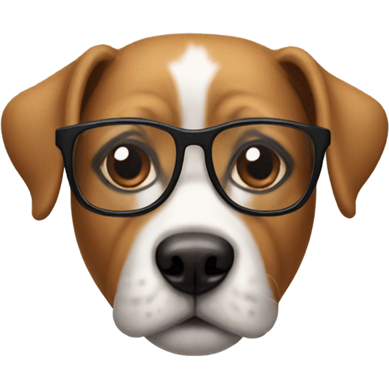 Dog with glasses  emoji