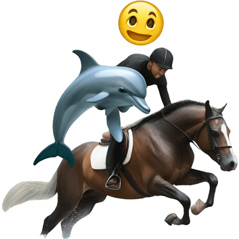 dolphin on horse emoji