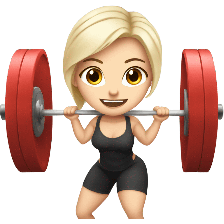 gorgeous white girl doing deadlifts emoji