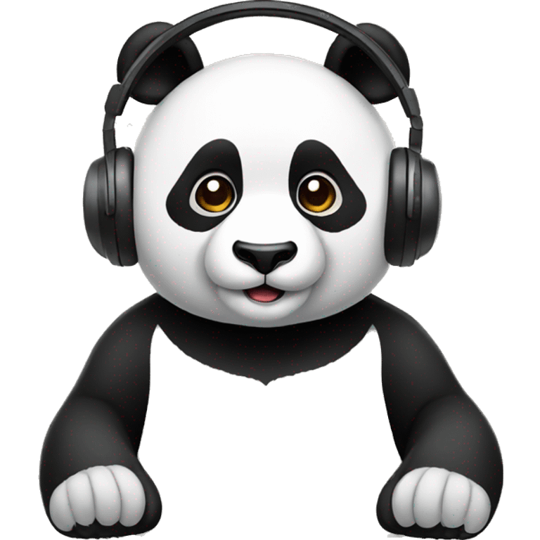 Panda wearing headsets  emoji