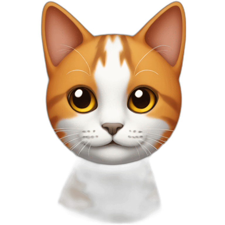 Cat with black, orange and White  emoji