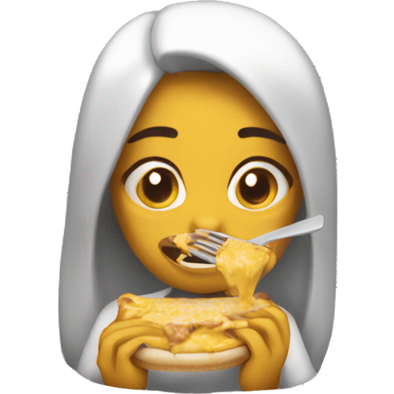 chica comiendo  emoji