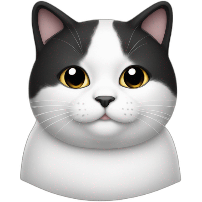 cute-fat-black-and-white-cat emoji