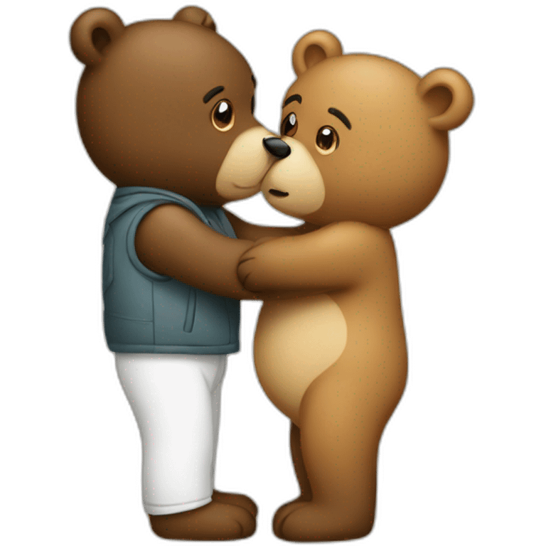 Kissing bear emoji