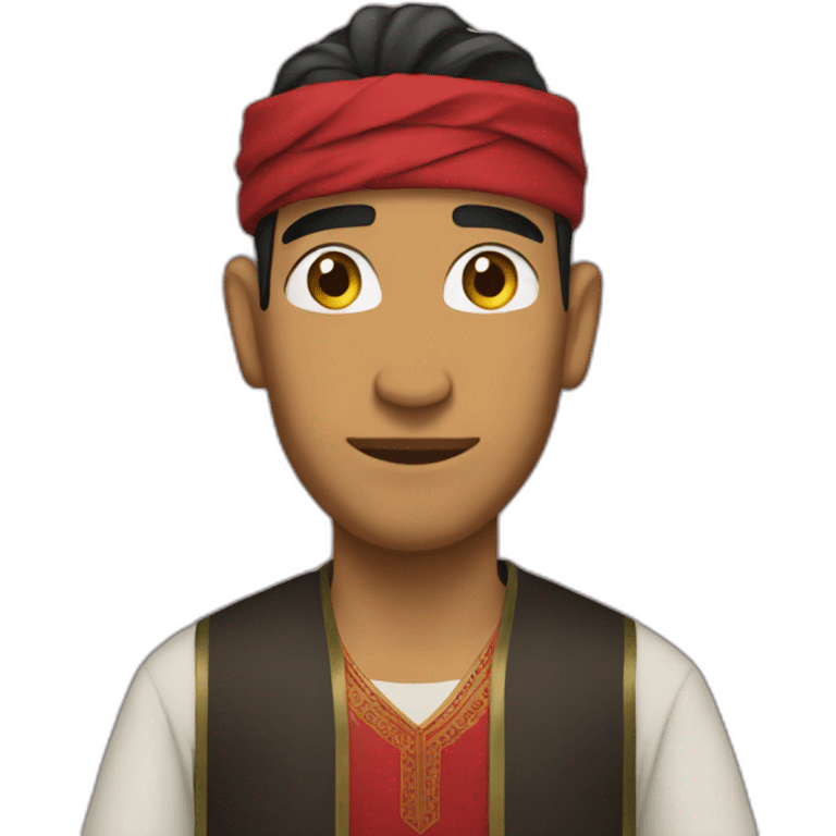 Hakimi wearing moroccan emoji