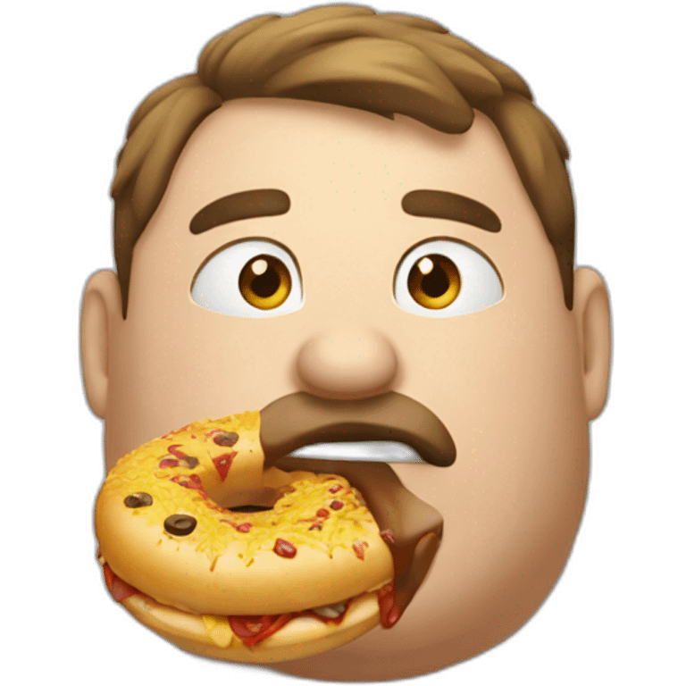 fat guy eating donit emoji