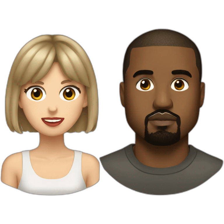 kanye and taylor swift emoji