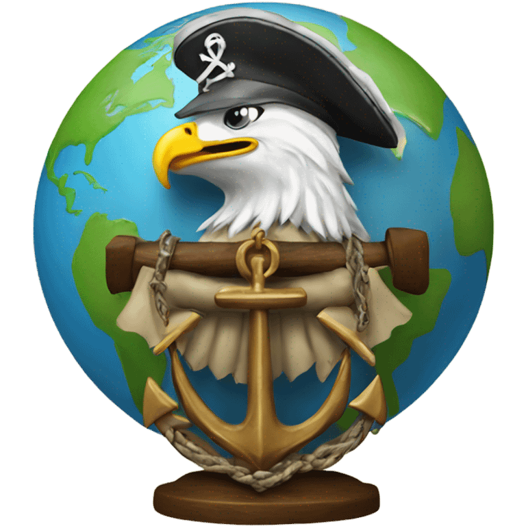 Eagle globe and anchor emoji