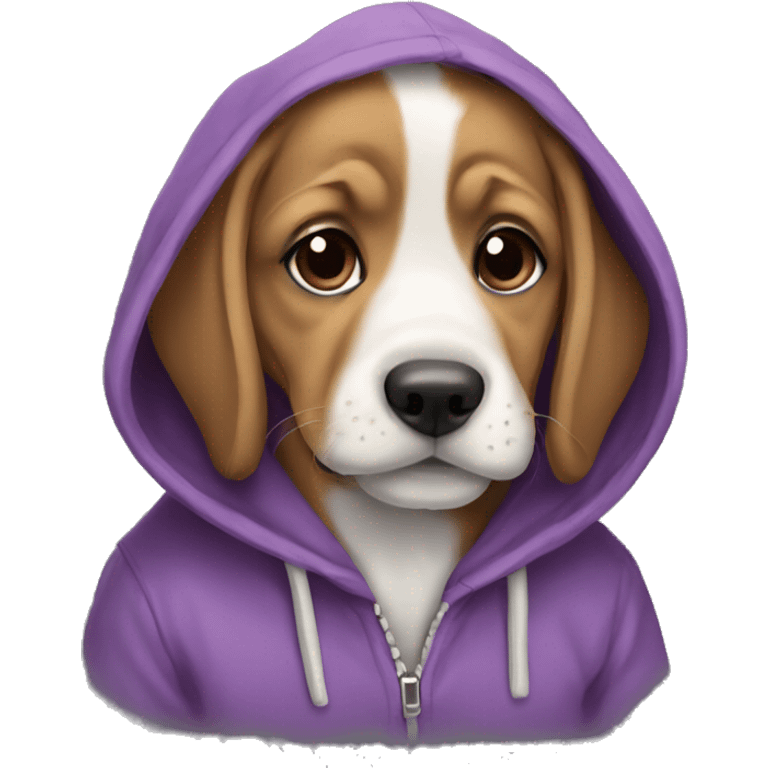 puppy wearing a hoodie emoji