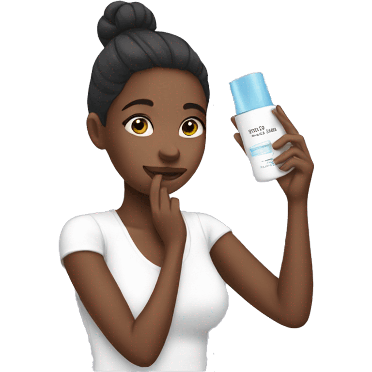 Girl doing skincare emoji