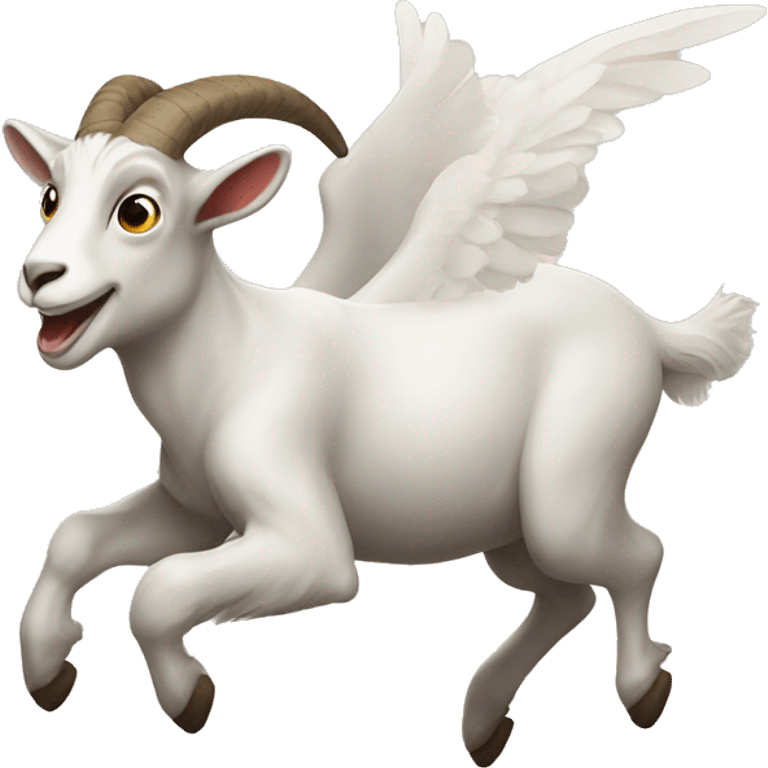 Flying goat emoji