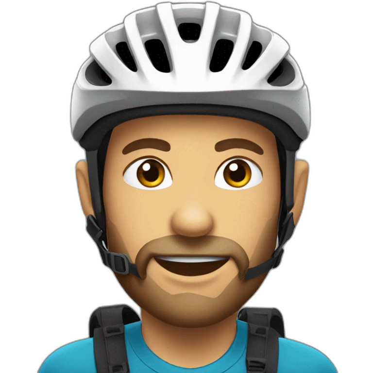 mountain biker head emoji