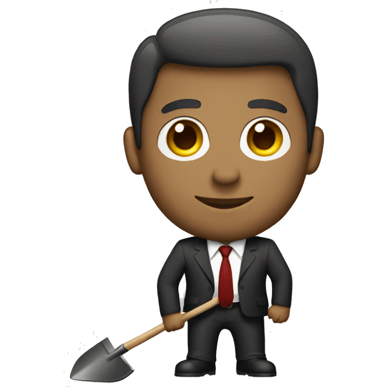 Man in suit with spade emoji