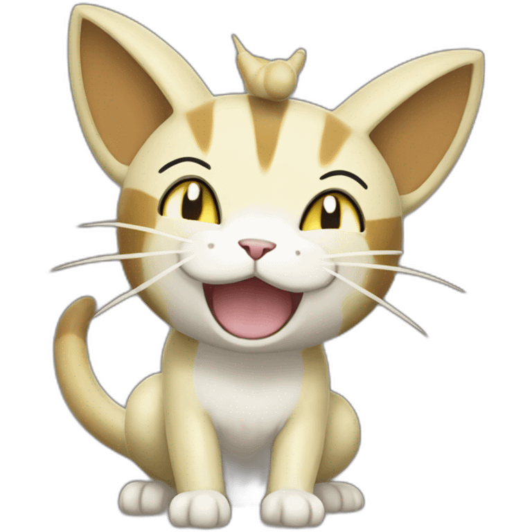 Meowth pokemon happy emoji