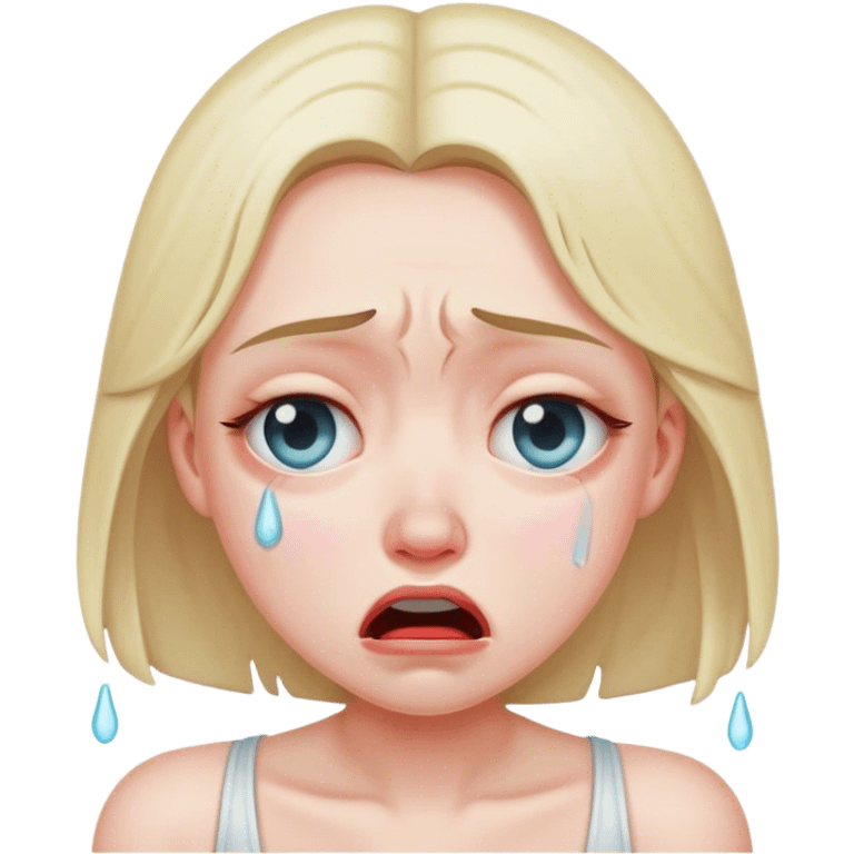 Crying hip girl emoji