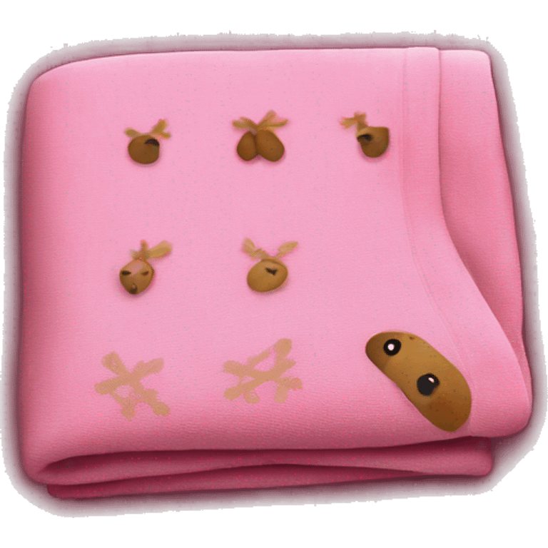 cute christmas pink blanket emoji