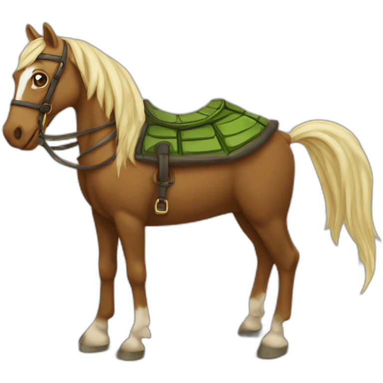 cheval sur tortue  emoji