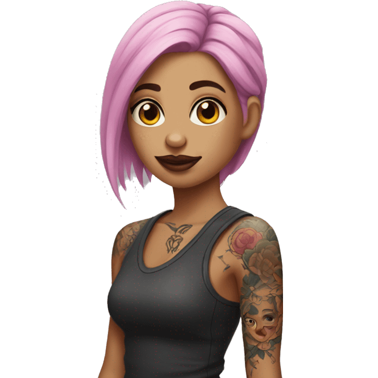 Tattooed girl emoji