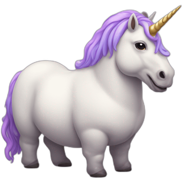 Morbidly Obese unicorn emoji