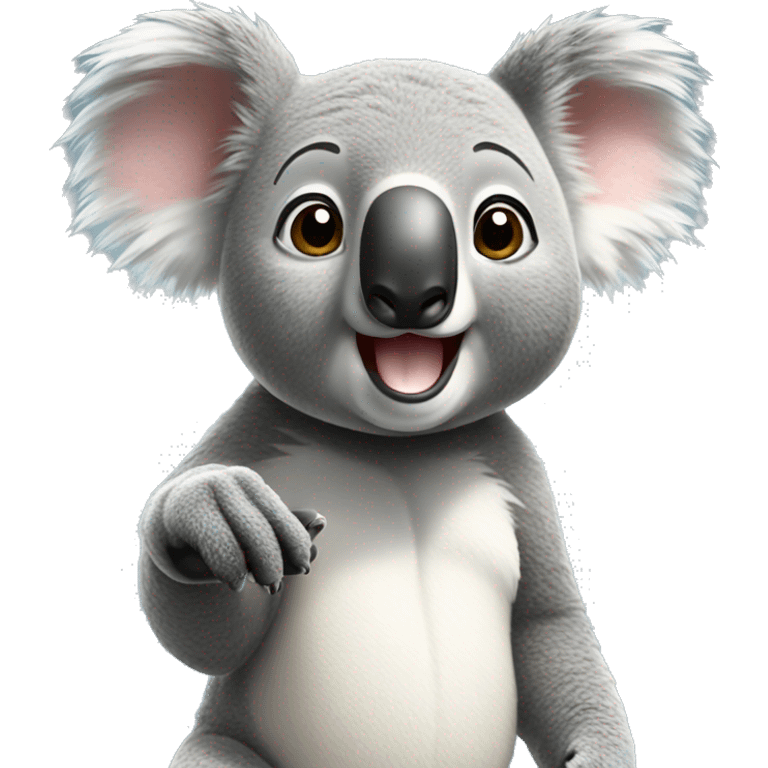 koala pointing emoji