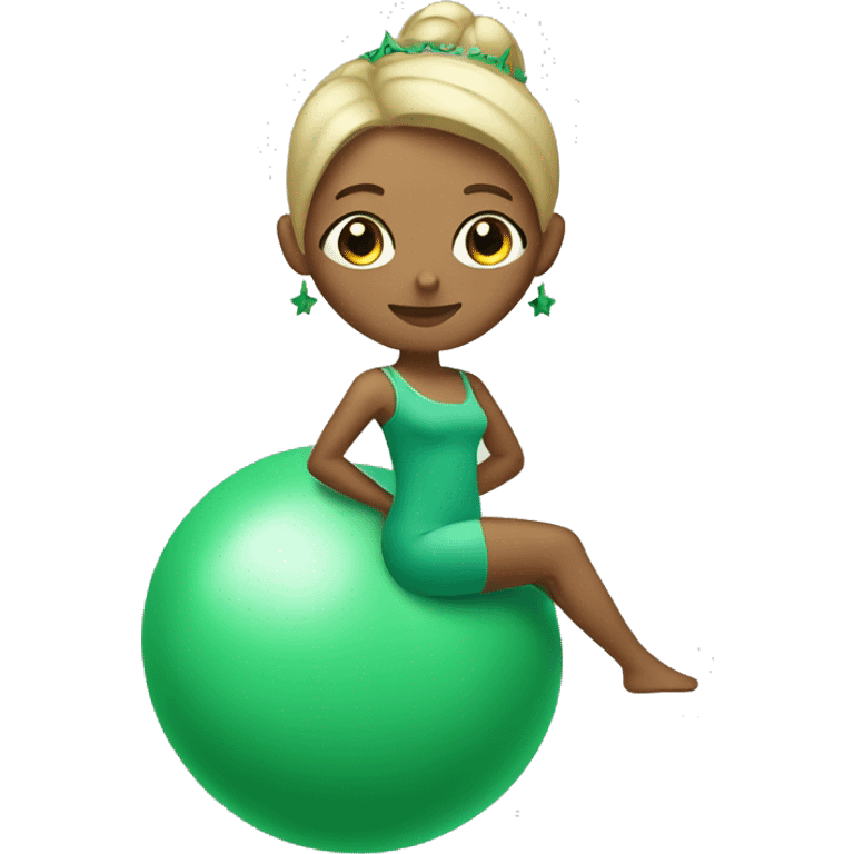 green pilates princess  emoji