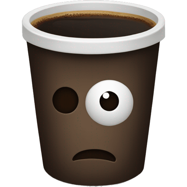 Dark coffee emoji