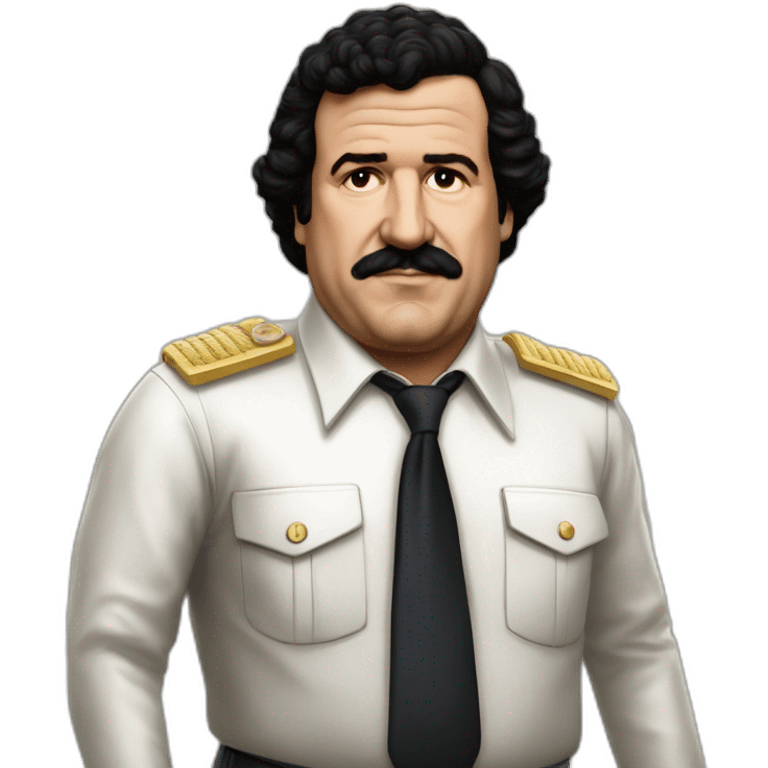 Pablo escobar qui serre la main de Emanuelle Macron emoji