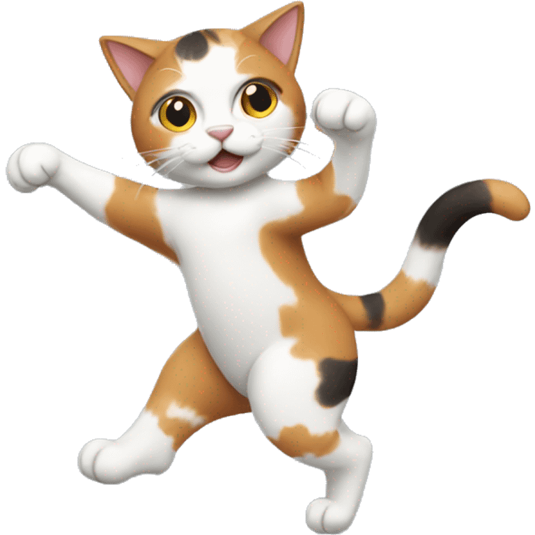 calico cat dancing emoji