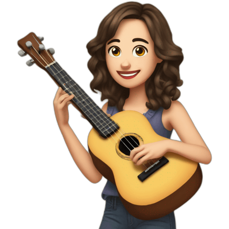 Colleen ballinger playing ukulele emoji