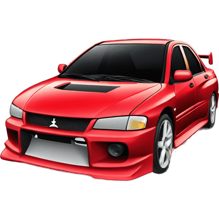 Red Mitsubishi lancer evolution 8 car emoji