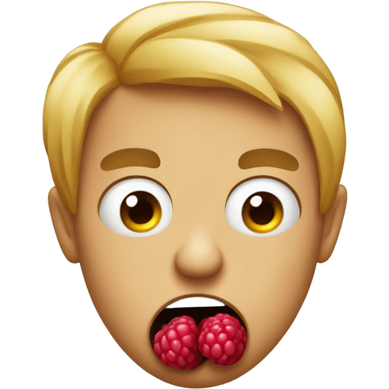 angry emoji blowing raspberry emoji