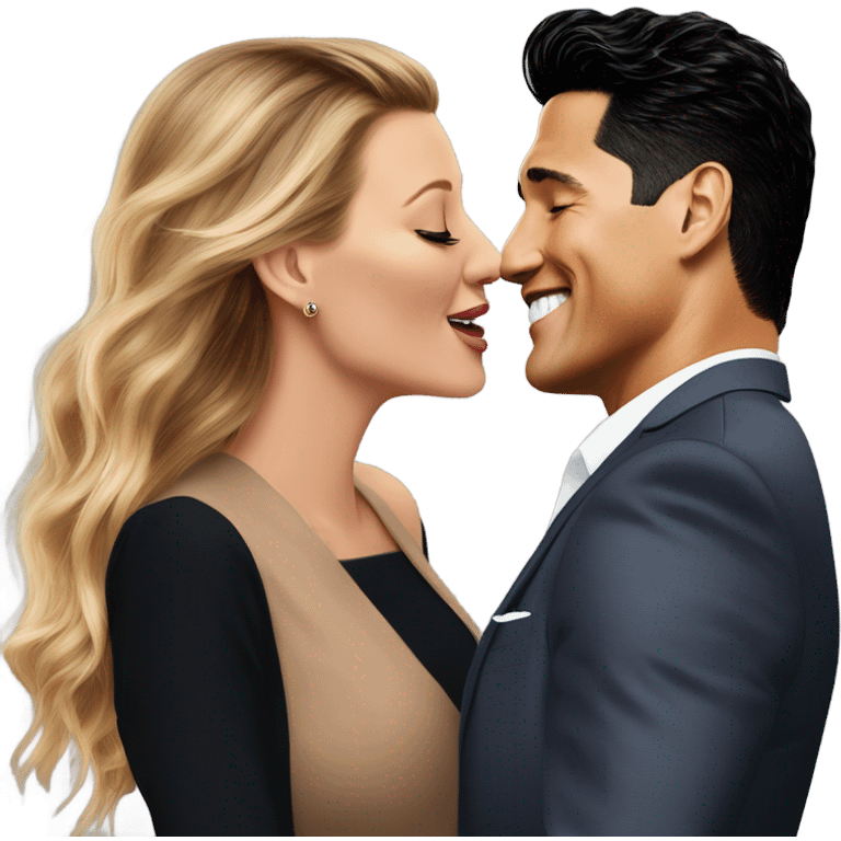 Mario Lopez kissing Blake lively emoji