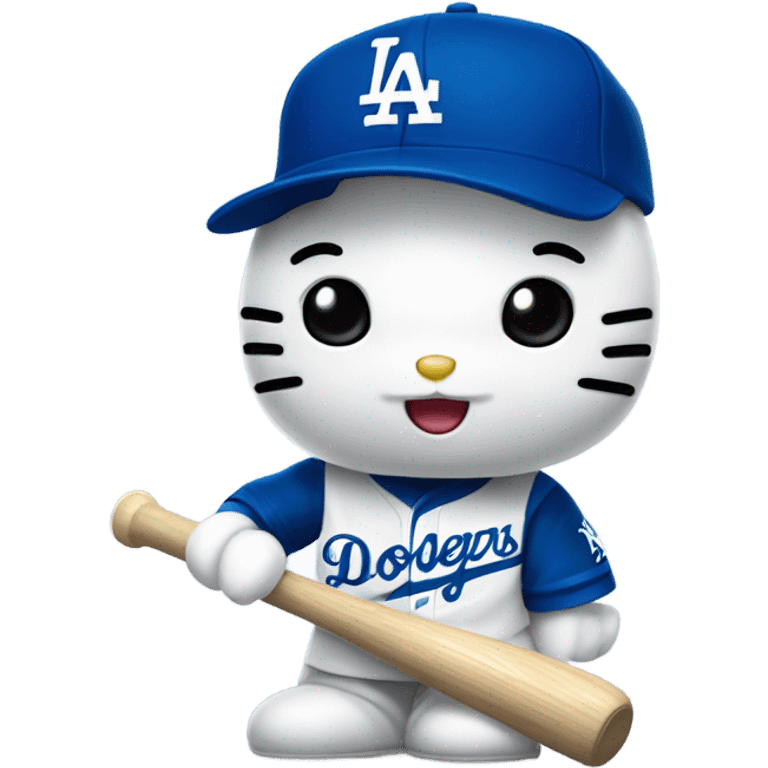 Los Angeles Dodgers hello Kitty emoji