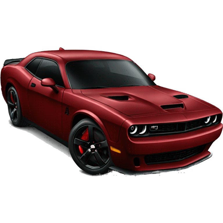 dark red with black undertone hellcat car emoji