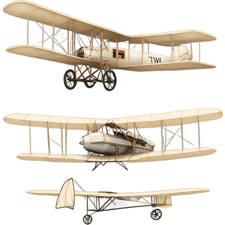 Wright brothers Airplane that says TWM emoji