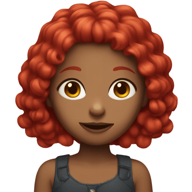 Girl with cherry red hair  emoji