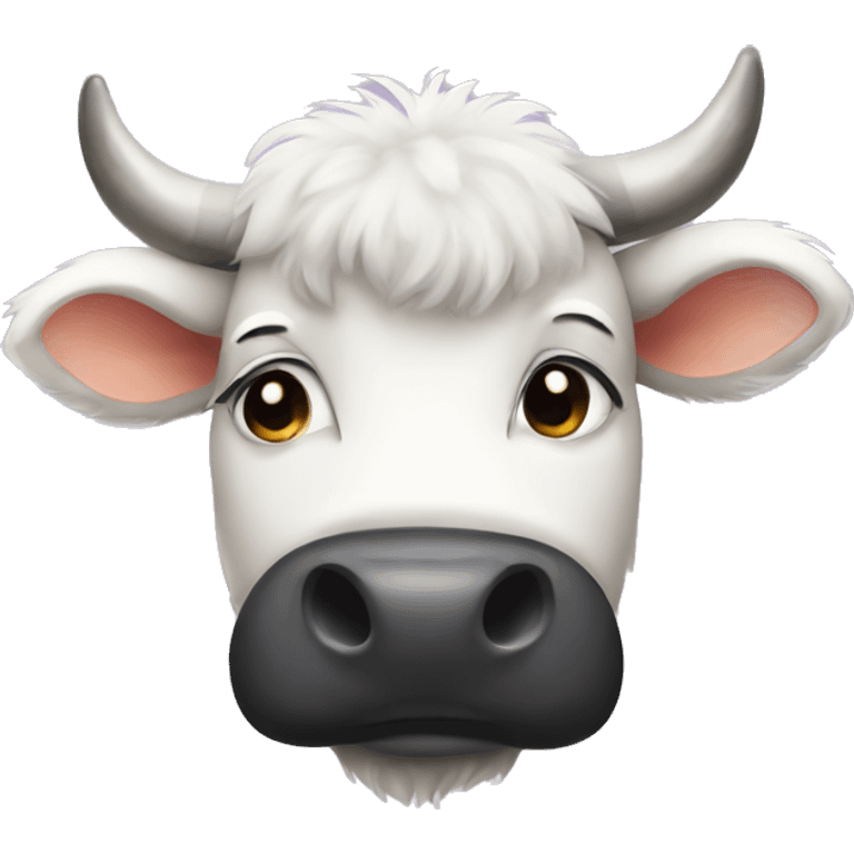 Fluffy cow emoji