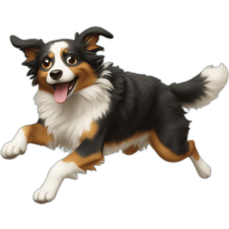 Jumping Aussie dog emoji