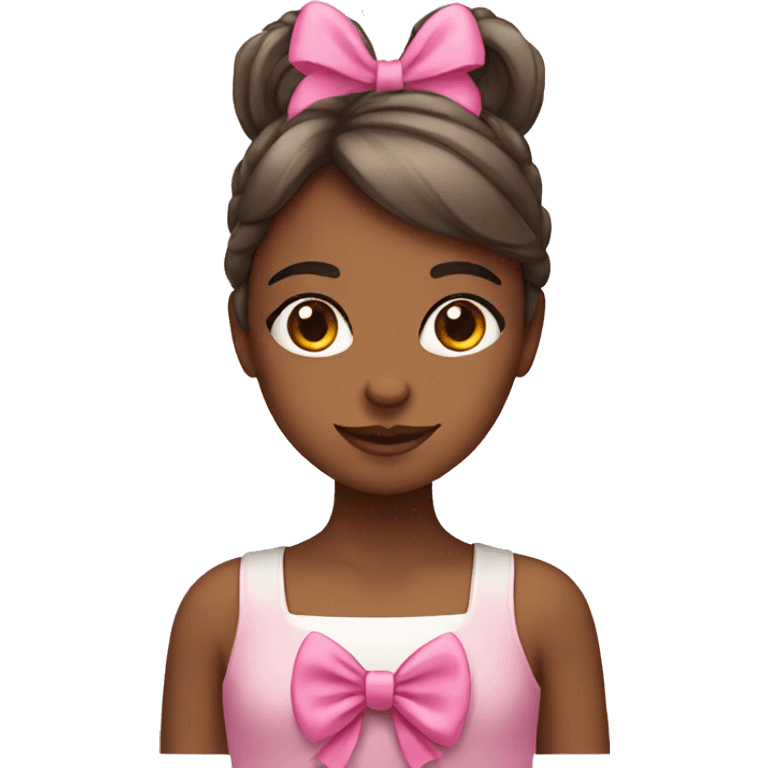 Girl with pink bow  emoji