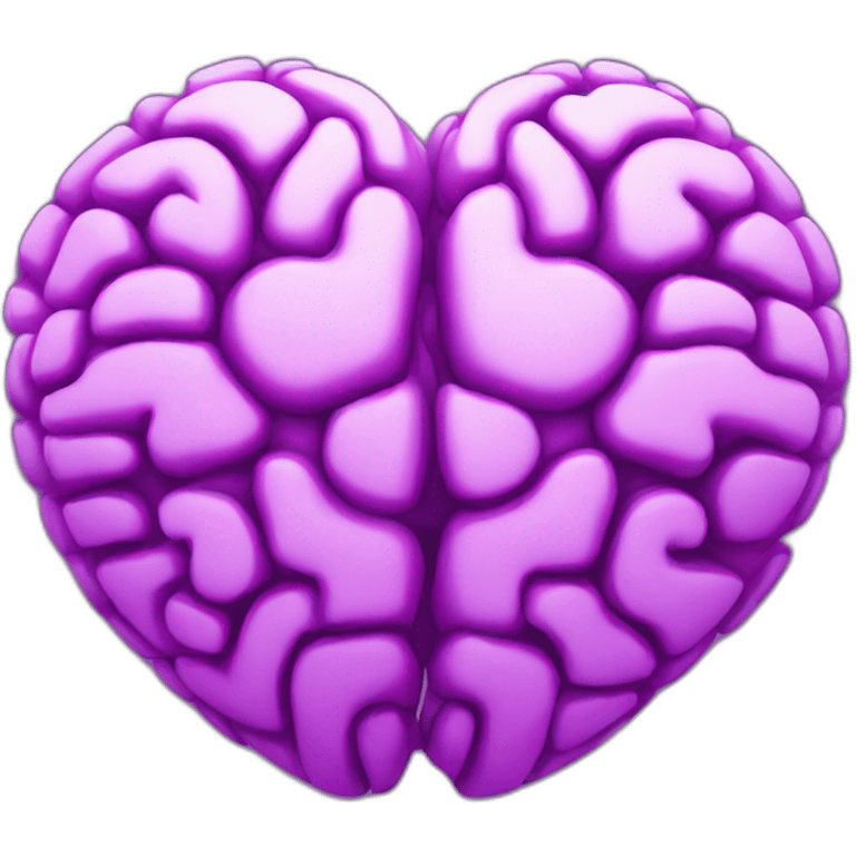 heart shaped brain in purple emoji