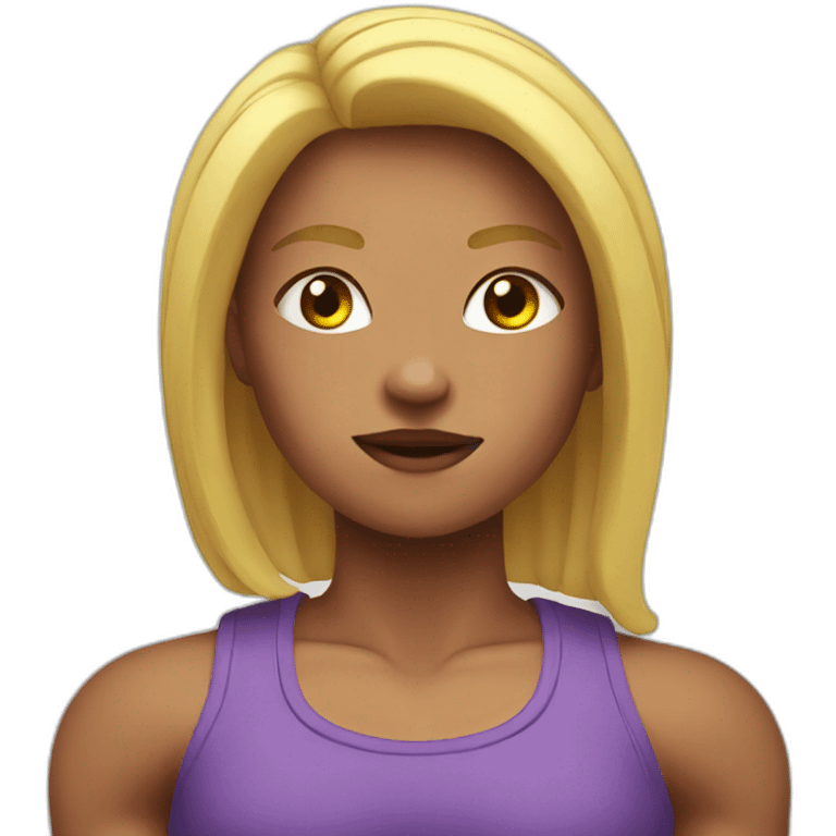 Muscle girl emoji