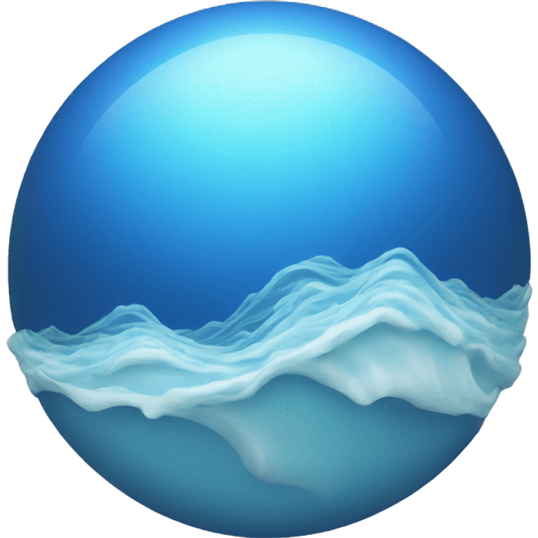 blue sphere emitting waves emoji