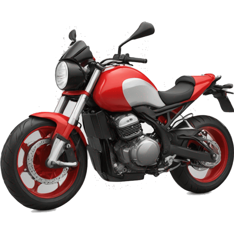 Moto sportive rouge  emoji