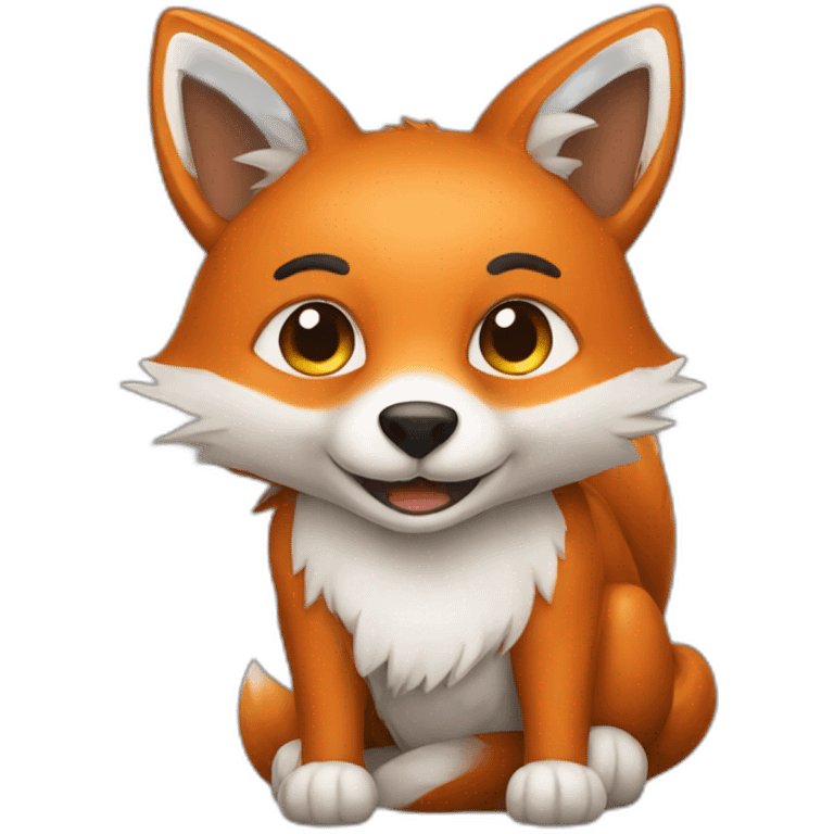 Chat avec un renard emoji