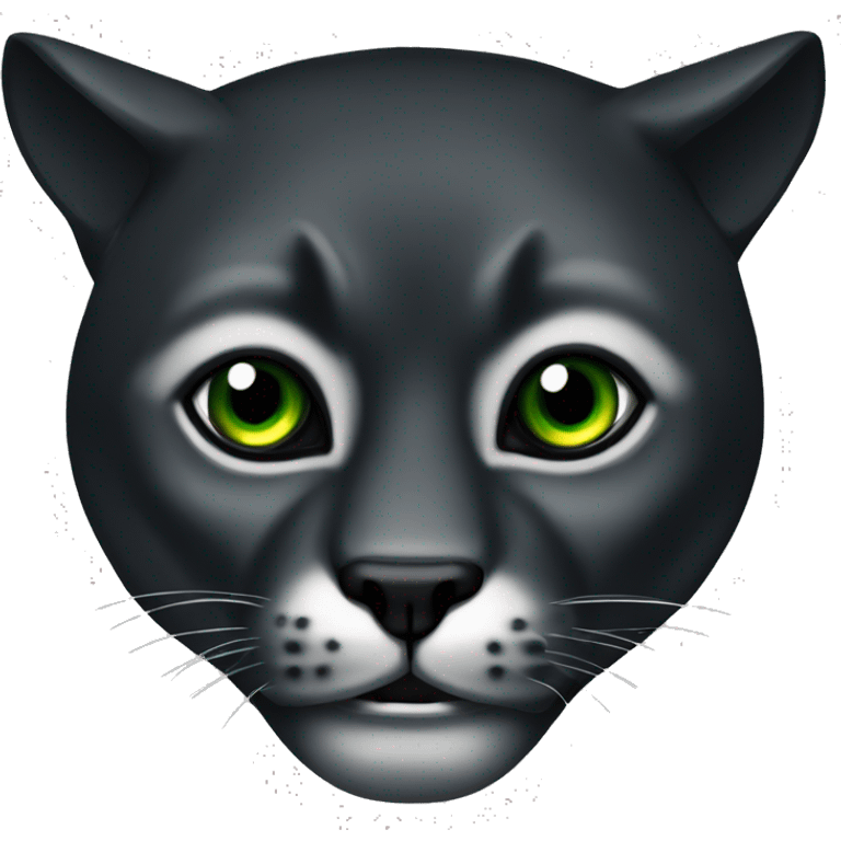 Animal pantera negra con ojos verdes emoji