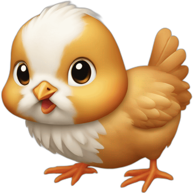 chicken and rabbit mixed animal emoji