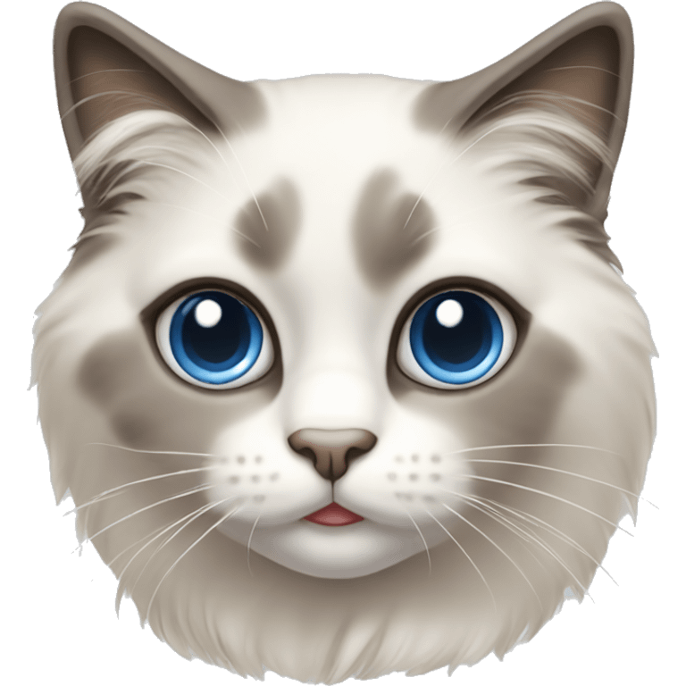 Beautiful ragdoll cat emoji