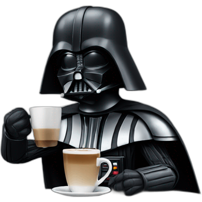 darth vader drinking coffee emoji